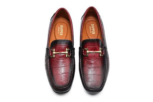 Horsebit Loafers - Oxblood Patina