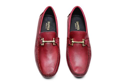 Horsebit Loafers - Red