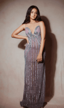Lilac Sequin Gown