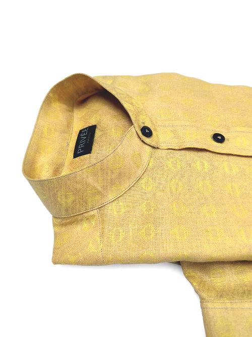 Golden Yellow Linen Shirt