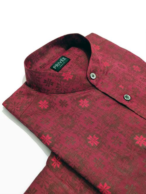 Heritage Collection - Royal Red Wedding Shirt