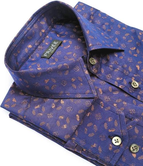 Liberty Blue Designer Shirt (Silky Smooth)