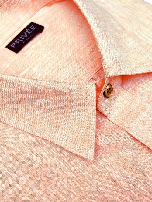 Peach Linen Shirt