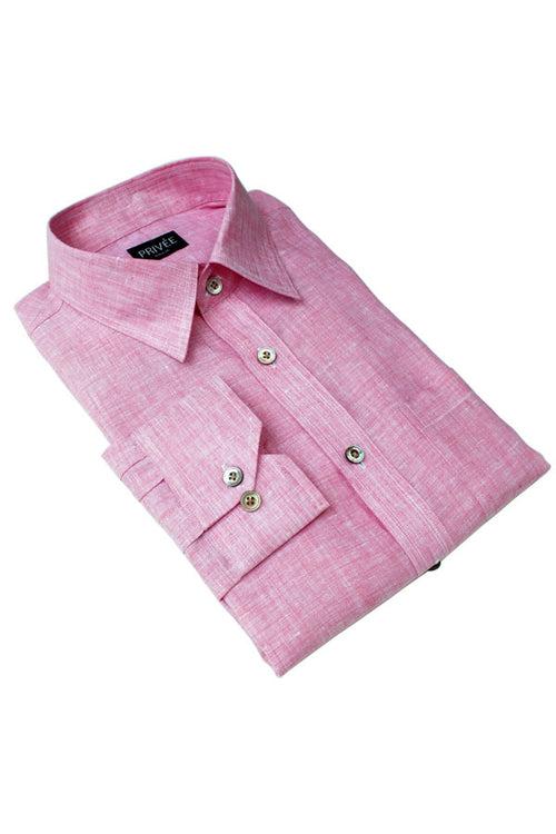 Pink Linen Shirt (For Father of Groom)