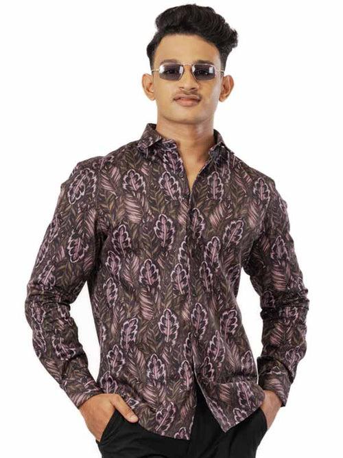 Wine Floral Shirt