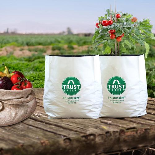 TrustBasket UV Treated Poly Grow Bags for Terrace Gardening| LDPE Grow Bags for Balcony