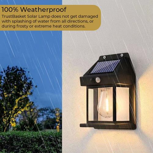 TrustBasket Solar Light Outdoor for wall, Wireless Garden Lights Outdoor Waterproof