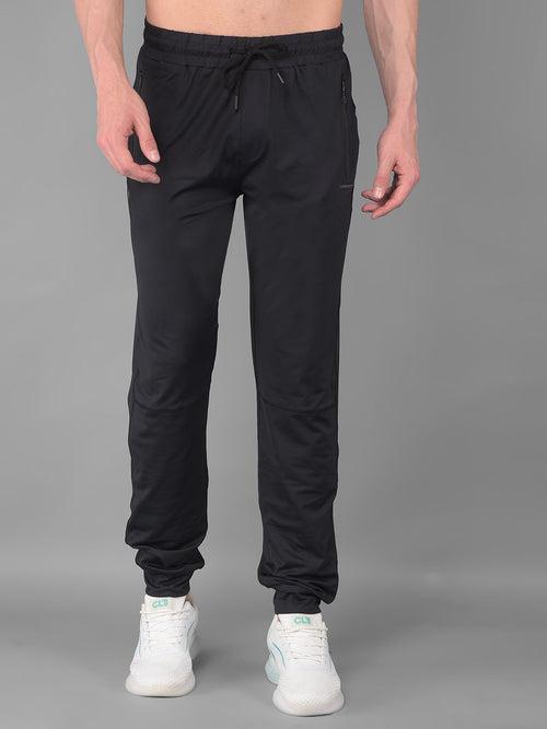 COBB SOLID BLACK REGULAR FIT ACTIVE WEAR LOWER