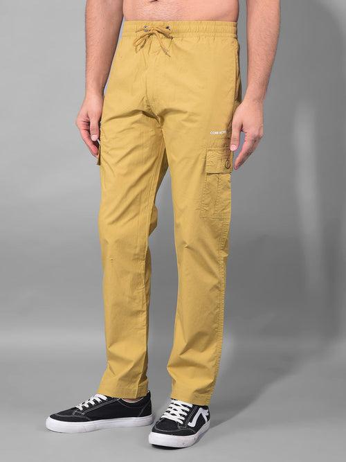 COBB SOLID KHAKI REGULAR FIT SIX POCKET CARGO LOWER