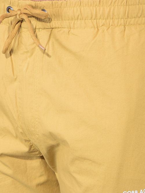 COBB SOLID KHAKI REGULAR FIT SIX POCKET CARGO LOWER