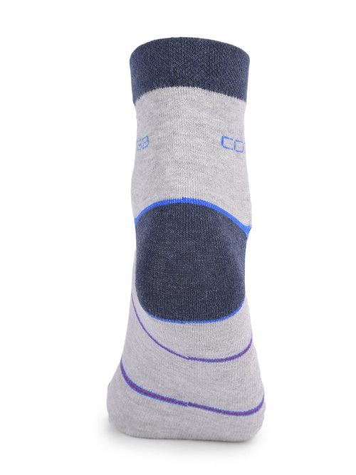 COBB NAVY GREY ANKLE-LENGTH SOCKS