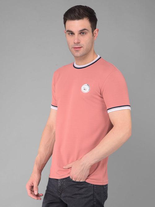 COBB WATERMELON PINK STRIPED ROUND NECK T-SHIRT