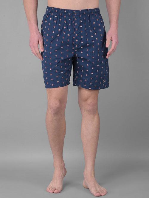 COBB NAVY YELLOW PRINTED SHORTS