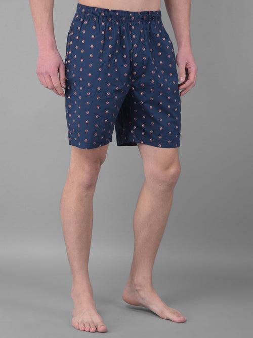 COBB NAVY YELLOW PRINTED SHORTS