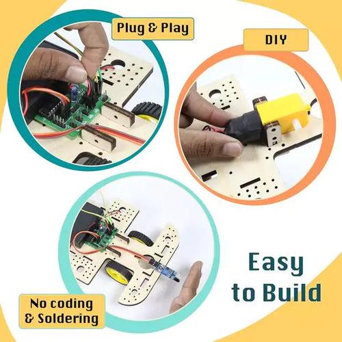 ButterflyEdufields 10in1 STEM Robotics kit | Robot Toys for Kids Ages 8 9 10 11 12 Years Old Boys Girls | 50+ Parts, Electronics Sensor Modules | No Coding Required | Birthday Gift for Kids Ages 8+