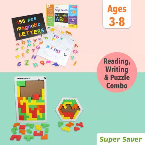 Learning Duo: Magnetic Alphabets + Tangram puzzle