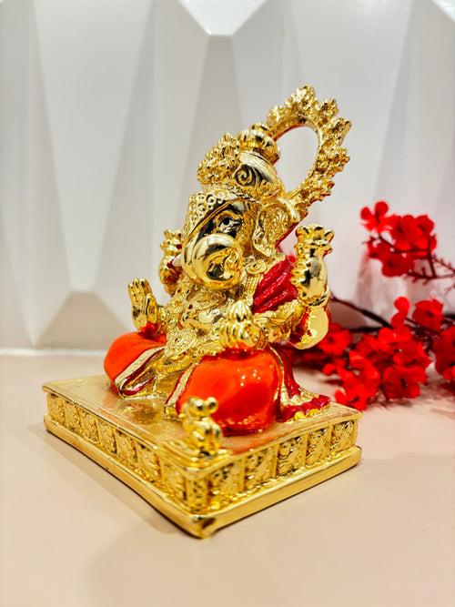 999 Gold Plated Ganesh Idol For Home| Good Luck Gift For New Beginnings