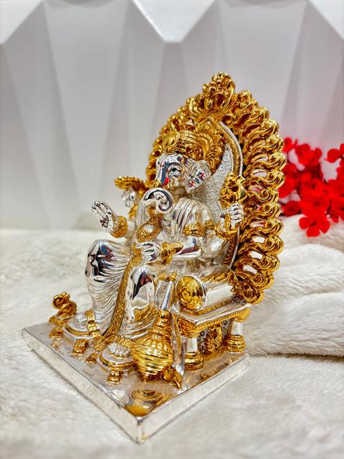 999 Gold Silver Coated Ganesh Idol For Home | Ganpati Bappa Morya Idol Statue