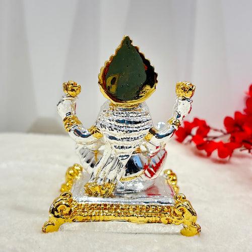 999 Silver Plated Goddess LAXMI Ma Statue Figurine .Elevate your home decor with this goddess LAXMI figurine. Made with silver plating, it adds a touch of elegance to any room