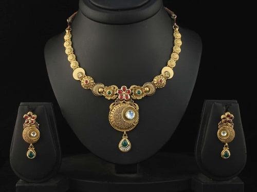 TRISHTY® 22kt Jadtar Necklace Set For Women