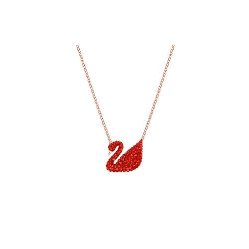 Rose Gold Iconic Red Swan Necklaces