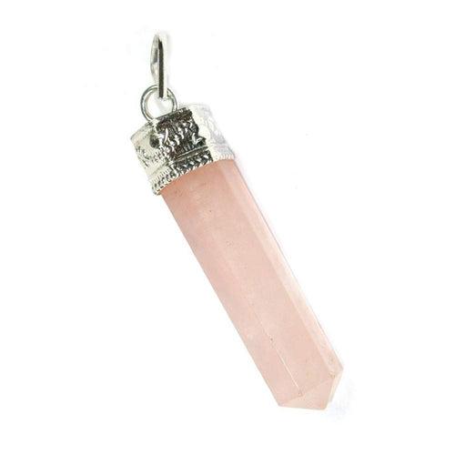 Rose Quartz Pencil Pendant