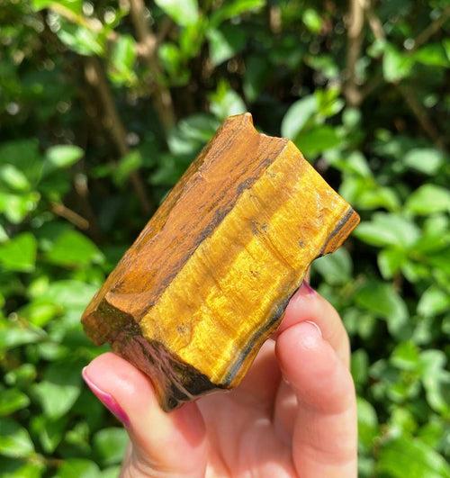 Tiger Eye 3 Piece Raw Stone 2 Inches