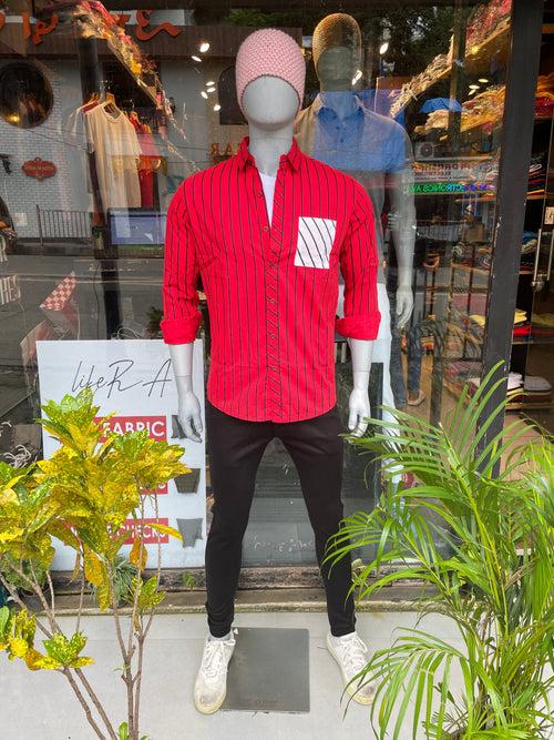Stripes Red  Shirt