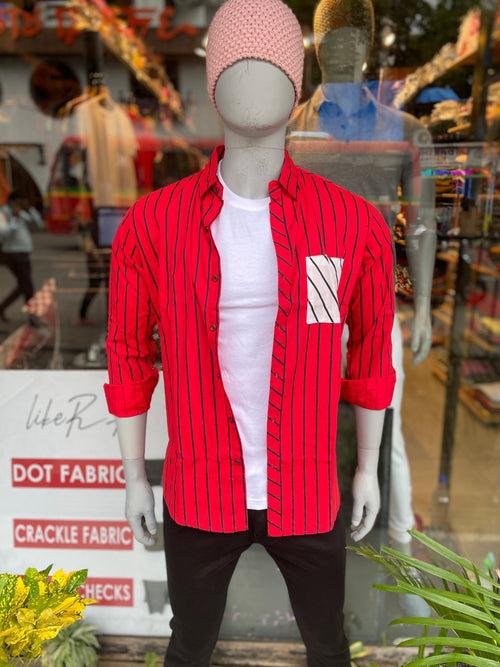 Stripes Red  Shirt