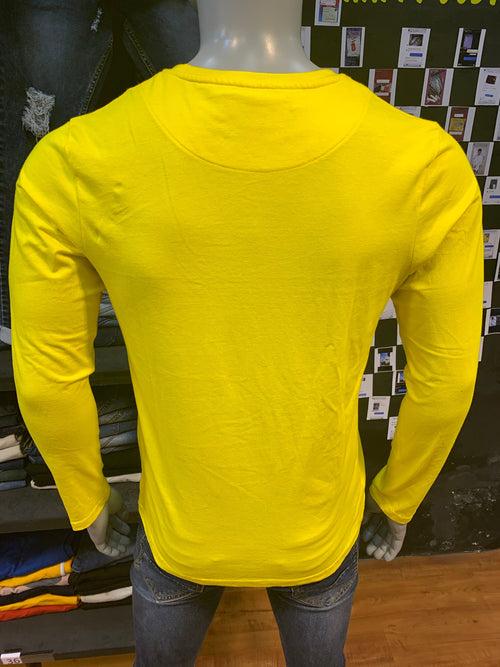 Dark Lemon Basic Cotton Full Sleeves Tshirt