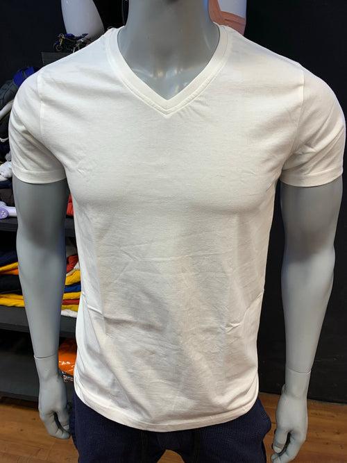 White V neck Basic Tshirt