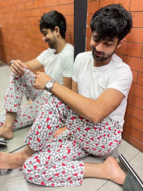 Red / White Printed "Lazy" Pyjamas