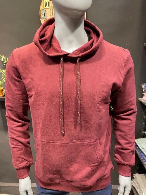 Burgundy Fleece Hoodie