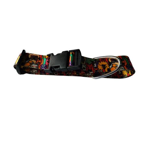 Kennel Assorted Printed Adjustable Click Collar (W = 1 1/4 Inch)