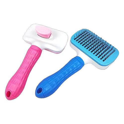 Smarty Pet Push To Clean Sleeker Rectangle Thin Blister Pack Brush