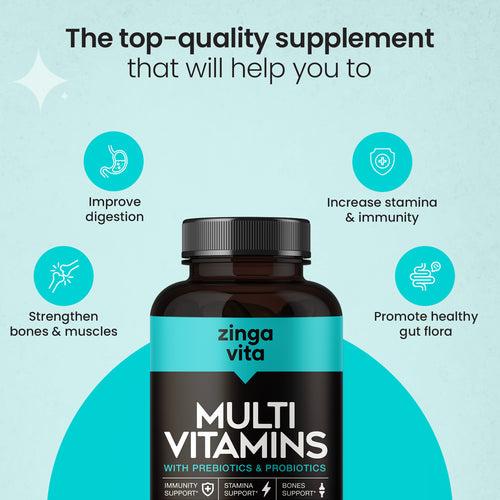 Multivitamins with Omega 3 + Probiotics