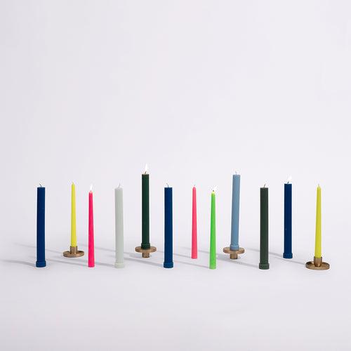 Neon Taper Candles - Set of 2