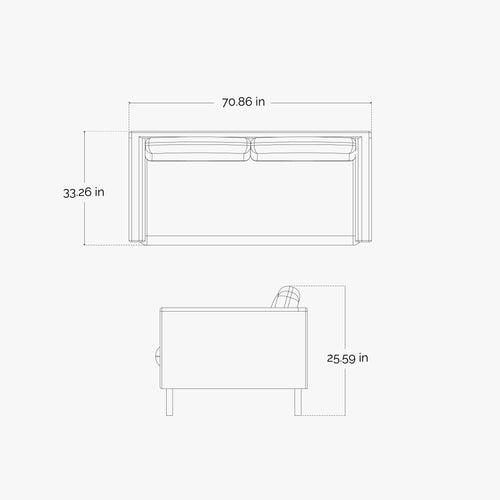 Lap Sofa - 2 Seater