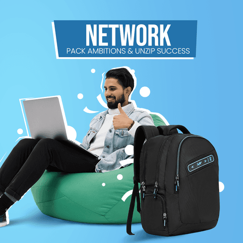 Skybags Network "Laptop Backpack (E) Black"