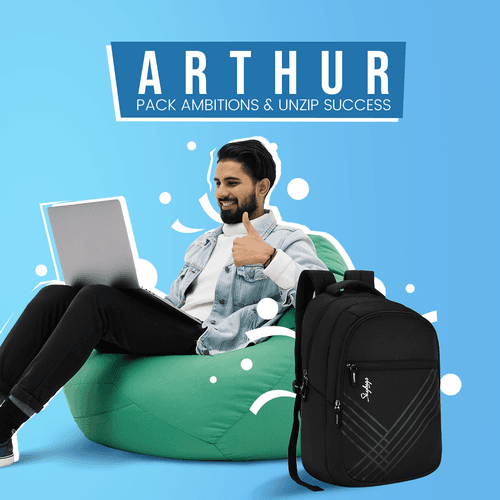 Skybags New Arthur "Laptop Backpack (H) Black"
