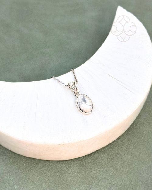 Light-Coded Howlite Silver Pendant