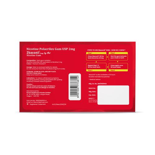 2baconil Nicotine Gum 2mg N100  <br> ( pack of 3)