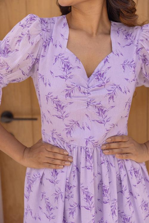 LILAC PRINTED MAXI