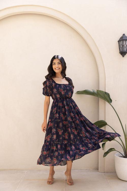 NAVY LUREX MAXI