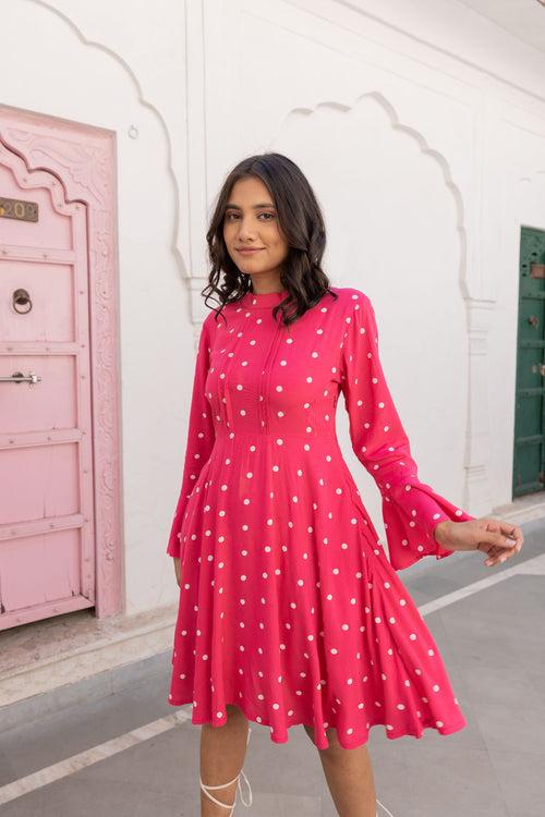 DOLL PINK COTTON MIDI