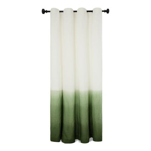 Olive Green Ombre Linen Curtain