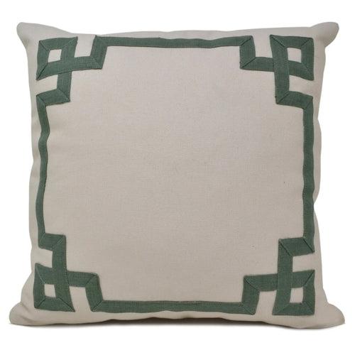 Beige Greek Key Pillow Cover