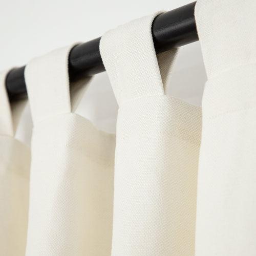 Ivory Curtain With Red Scallops