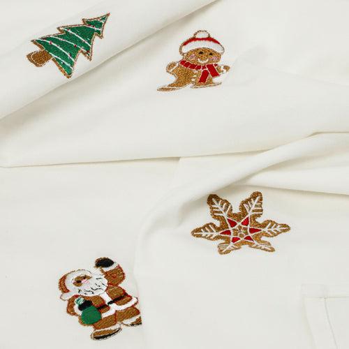 Gingerbread Christmas Embroidered Table Cloth