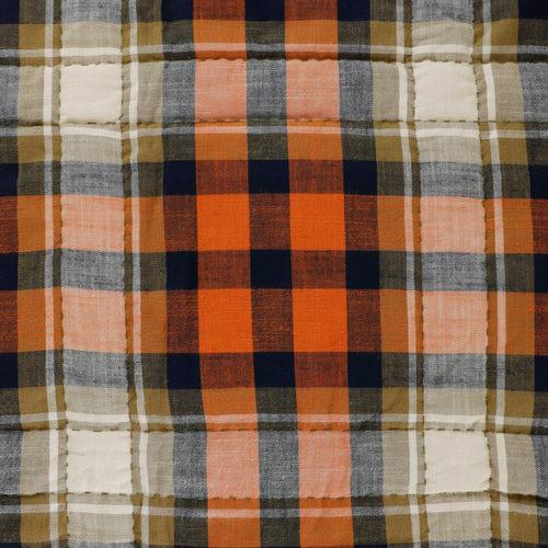 Plaid Reverie Reversible Cotton Quilt With Handmade Pick-stitch Quilting